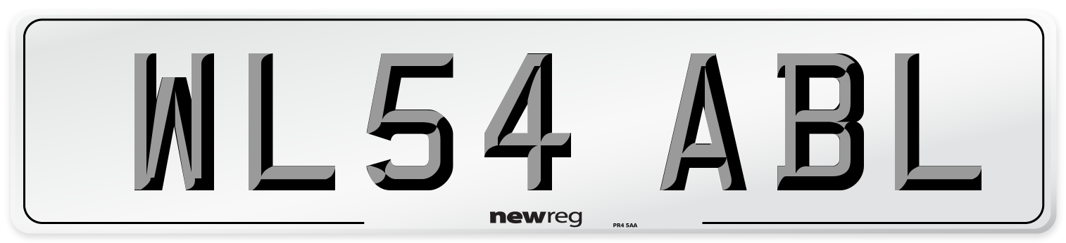 WL54 ABL Number Plate from New Reg